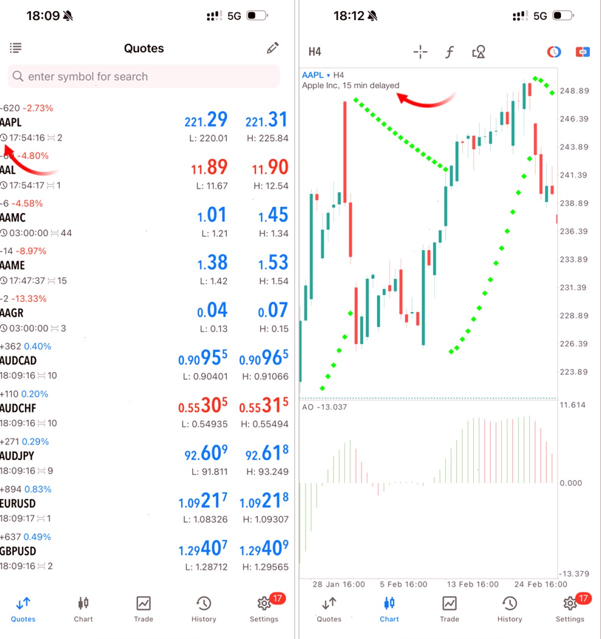 改进了报价延迟的显示